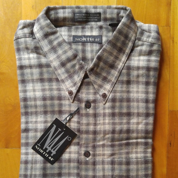 Brand New North 44 Men's Flannel LS Shirt - Picture 1 of 4